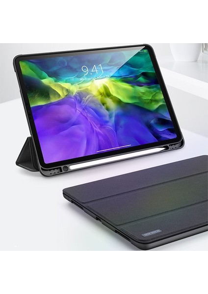 iPad Pro 12.9 (2020-2018 )Kılıf Kalem Yerli Soft Tpu Mıknatıslı Kılıf AL-32542 Siyah modelleri