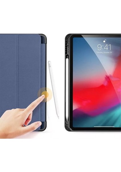 Dux Ducis iPad Air 4 10.9 Kılıf Kalem Yerli Soft Tpu Mıknatıslı Kılıf AL-33410 Mavi