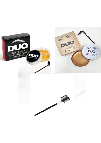 Kaş Şekillendirici Sabun + Duo Kaş Şekillendirici Wax Set + Kaş Tarağı