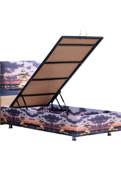 Kız Kulesi Tek Kişilik Baza Başlık Comfort Yatak Seti - 90x190
