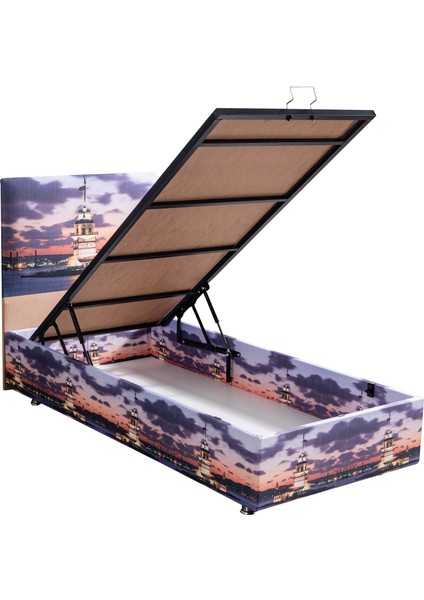 Kız Kulesi Tek Kişilik Baza Başlık Comfort Yatak Seti - 90x190
