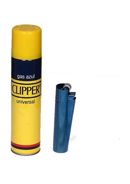 Clipper Model Mavi Gazlı Çakmak + Clipper Çakmak Gazı