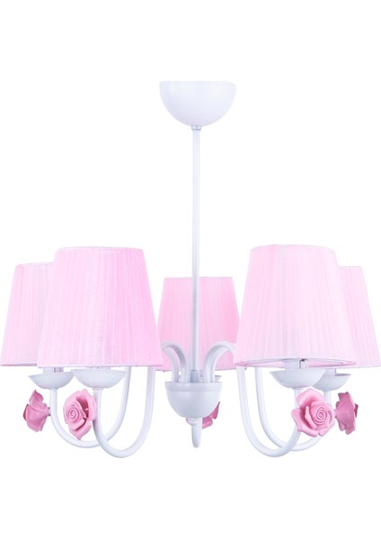 Samara 5 Li Avize Beyaz (Pembe Şapkalı)