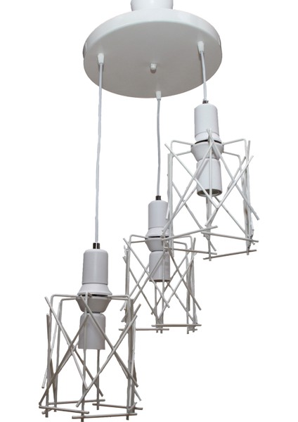 Yıldız 3 Lü Sarkıt (Beyaz)