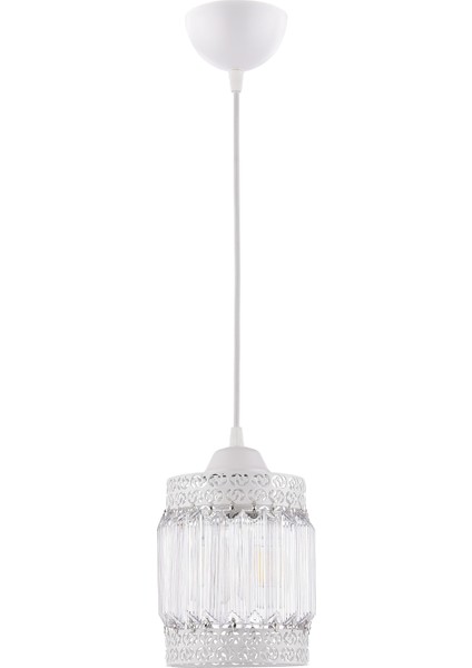 Zerda Optik Taşlı Sarkıt Beyaz