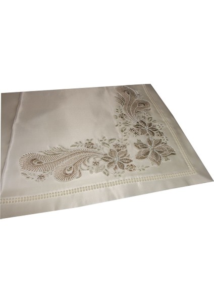 Saten Dantelli Lux Bohça 2344-M1-C02 Krem modelleri