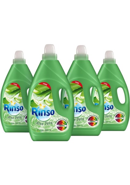 Aloe Vera Renkliler Için Sıvı Çamaşır Deterjanı 3000 ml 50 Yıkama x 4'lü