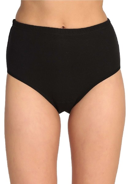 Bulut Fashion 0922 Tutku Kadın Siyah 6'lı Paket Pamuklu Ribana Bato Külot