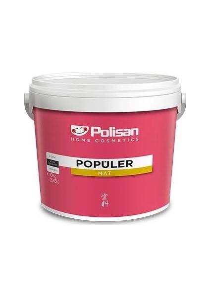 Popüler Plastik Mat Iç Cephe Boyası 3kg Dingin Gri