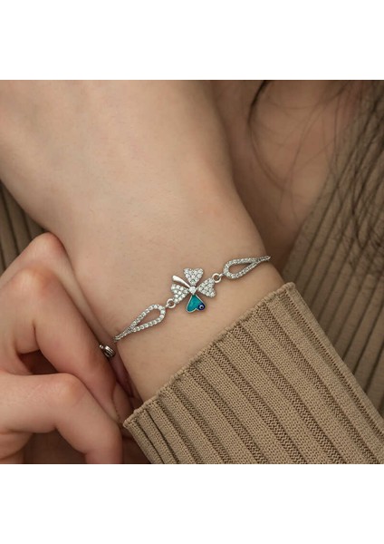 Gümüş Nazarlı Yonca Bileklik fırsatları