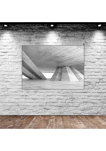 Gift Üç Boyutlu Eğimli Sütun Tasarımlı Kanvas Tablo 50X70CM-1