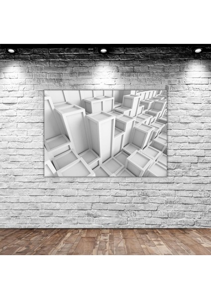 Gift Üç Boyutlu Küp Tasarımlı Kanvas Tablo 50X70CM-1