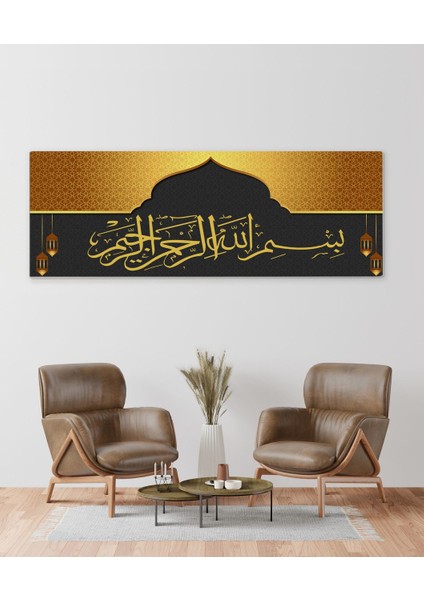 Gift Manzara Panorama Dikey Kanvas Tablo 100X35CM-1