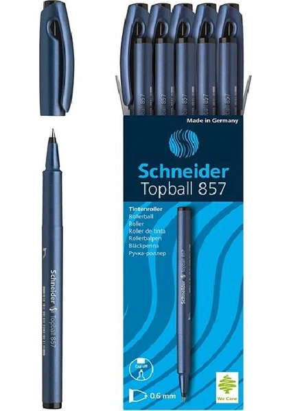 Topball 857 0.6mm Siyah Roller Kalem 10'lu