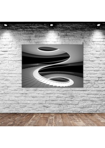 Gift Üç Boyutlu Spiral Merdiven Tasarımlı Kanvas Tablo 70X100CM-1