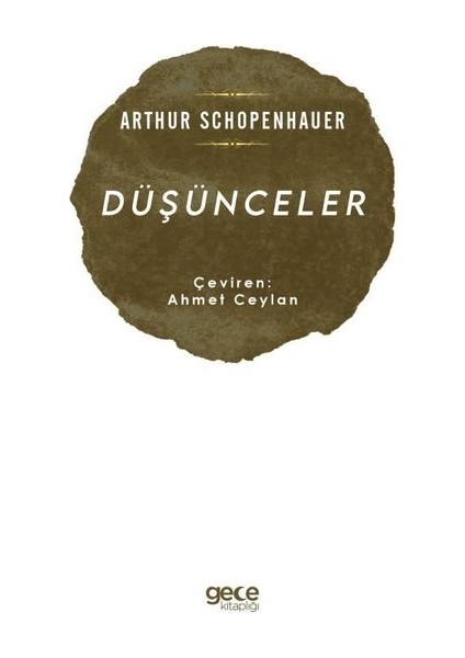 Düşünceler - Arthur Schopenhauer