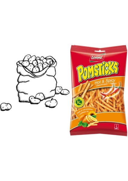 Cips Ekşi Krema 85 gr - Lorenz Cips Biber Çeşnili
