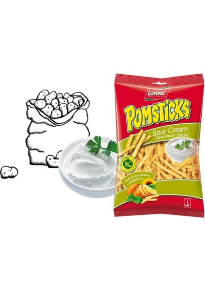 Cips Ekşi Krema 85 gr - Lorenz Cips Biber Çeşnili