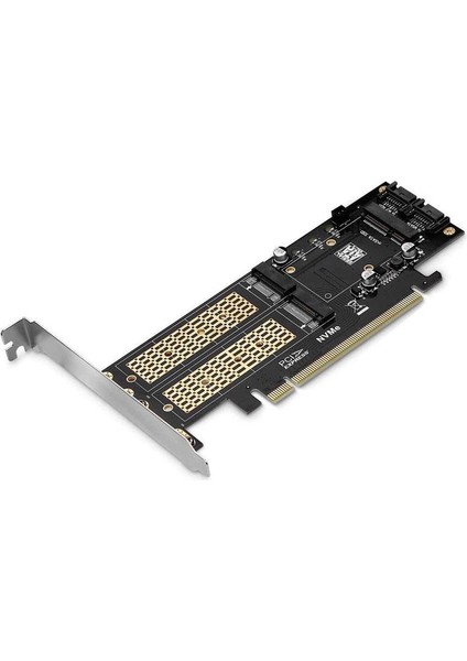 Pcı E 16X M2 Nvme,Ngff,Msata Dssd 3İn1 Adaptör Kartı
