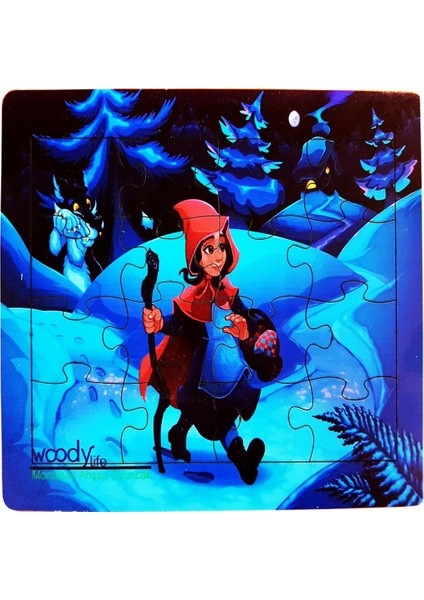 Masal Tasarımlı 16 Parça Ahşap Puzzle Yapboz 5'li Set fırsatları