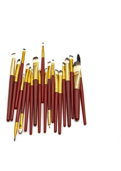 Pro Yumuşak Uçlu Makyaj Fırçası 20LI Set Kırmızı fiyatları