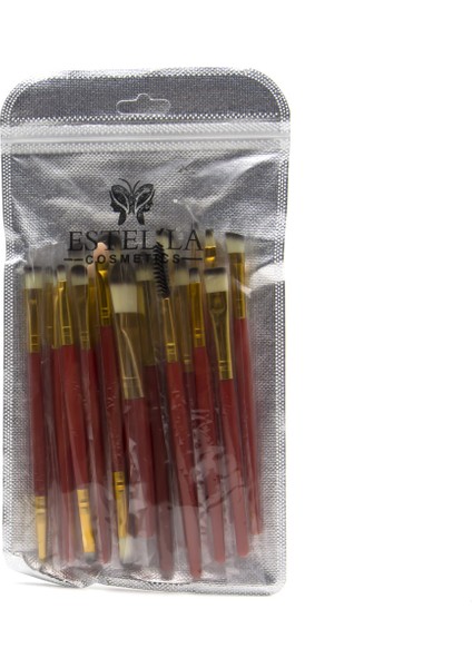 Pro Yumuşak Uçlu Makyaj Fırçası 20LI Set Kırmızı modelleri