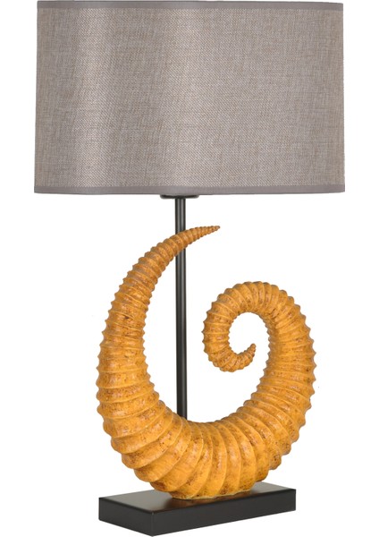 Modern Dizayn Burgu Abajur Sarı H.gold