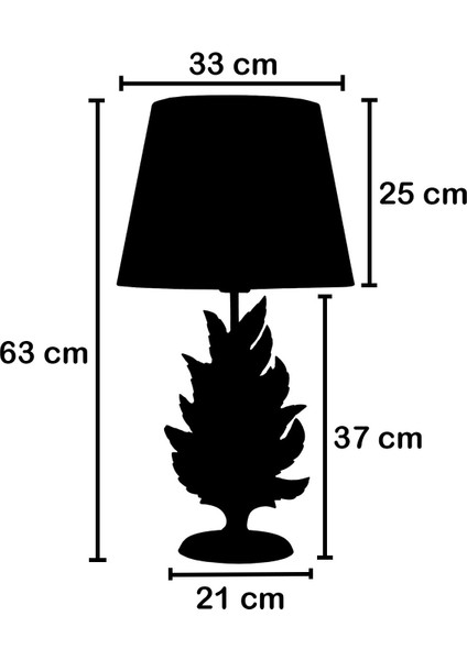 Modern Dizayn Yaprak Abajur Gümüş Beyaz