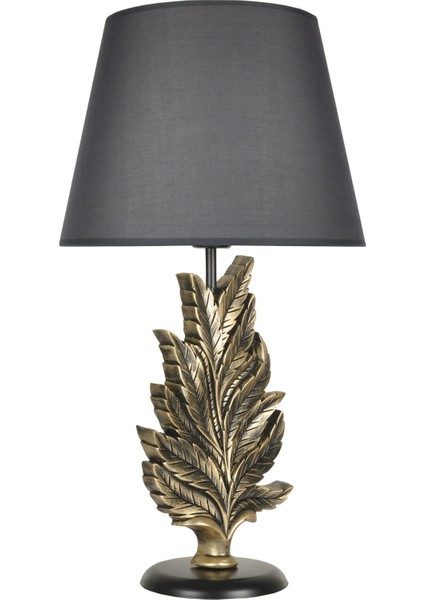Modern Dizayn Yaprak Abajur Gold Gri