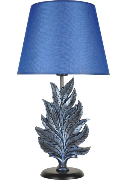 Modern Dizayn Yaprak Abajur Cobalt Mavi