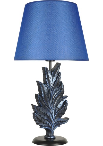 Modern Dizayn Yaprak Abajur Cobalt Mavi
