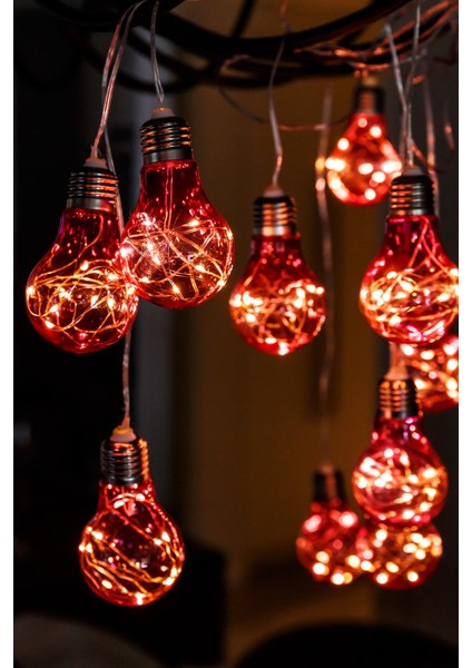 16 Kırmızı Ampüllü LED Aydınlatma 360CM fiyatları