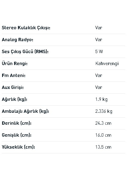 TR1200 Ahşap Radyo