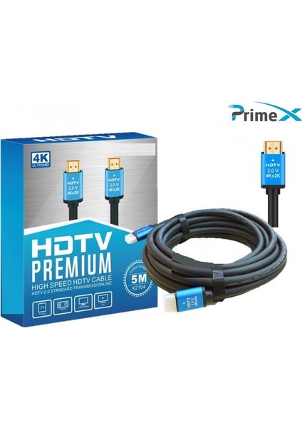 PrimeX Plus PX-01HDTV HDMI 5 Metre 8k/4k/2k Ultra Hdr 2.0V 7680P Pvc Kablo