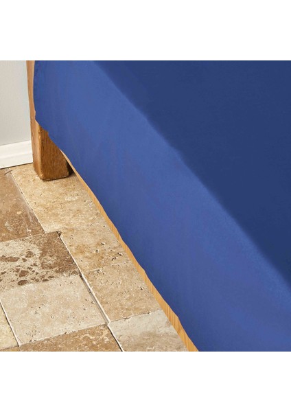 Lacivert %100 Pamuk Tek Kişilik Çarşaf