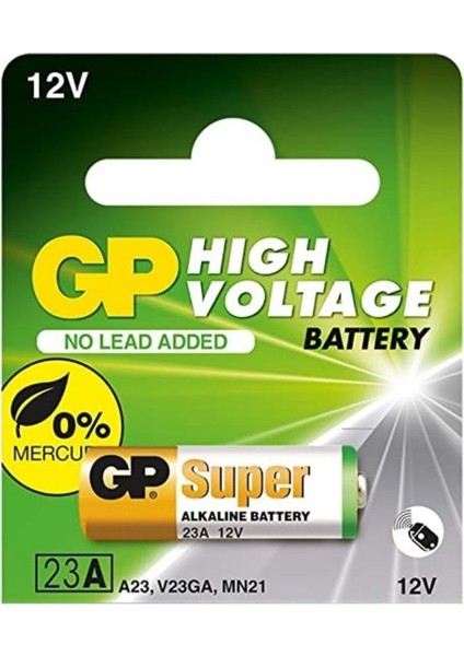 Gp Batterıes 23A Super Alkalın 23A/MN21/V23GA Boy Pil 12V (1ADET)