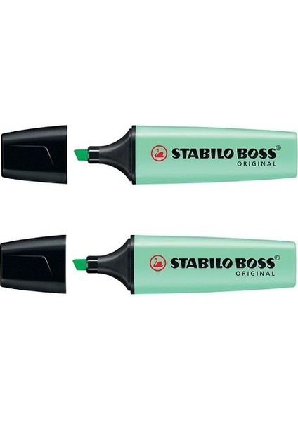 Boss Original Pastel Fosforlu Kalem Yeşil 2'li