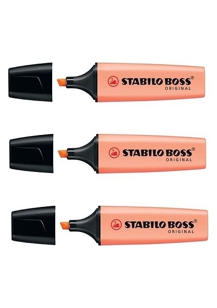 Boss Original Pastel Fosforlu Kalem Turuncu 3'lü