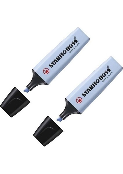 Boss Original Fosforlu Kalem Pastel Mavi 2'li