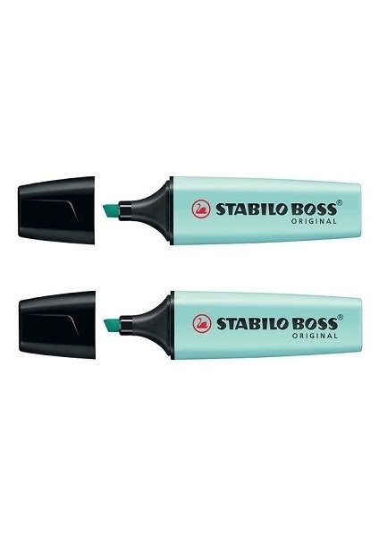Boss Original Pastel Fosforlu Kalem Turkuaz 2'li