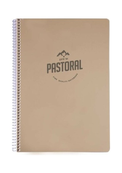 Pastoral Defter 96 Yaprak Kareli Pastel Gri