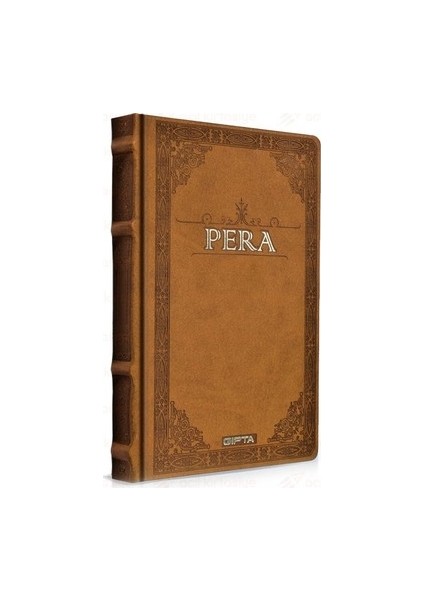 Pera Çizgisiz Deri Kapak Ciltli Defter 17 x 24 cm Turuncu
