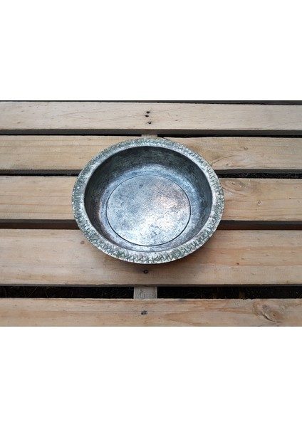 Eski Işlemeli Bakır Sahan Çap 25 cm BEG_3142