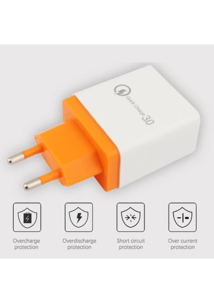 A6 Universal Çoklu Şarj Adaptörü 4 Port 48 W