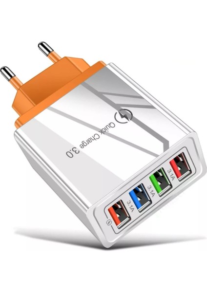 A6 Universal Çoklu Şarj Adaptörü 4 Port 48 W