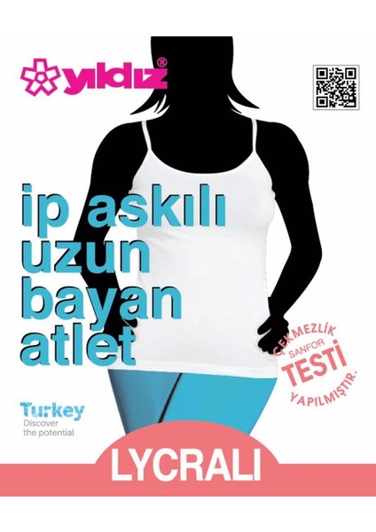 Kadın Ip Askılı Likralı Uzun Atlet 3'lü Paket - 2265-2266
