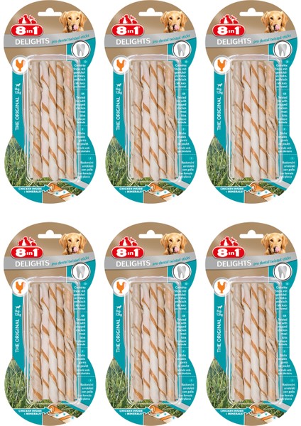 Pro Dental Twisted Sticks Plak Önleyici Diş Dostu Tavuklu Ağız Bakım Kemiği x 6 Adet