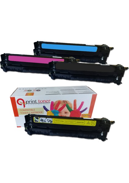 QPRİNT TONER Hp 205A-CF530A/531A/532A/533A Set Muadil Toner