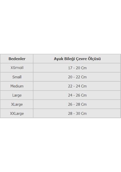 Malleol Destekli Örme Ayak Bilekliği Xl 7910