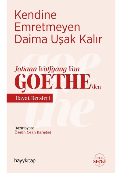 Kendine Emretmeyen Daima Uşak Kalır - Johann Wolfgang Von Goethe